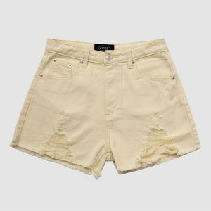 Cider tan ripped shorts